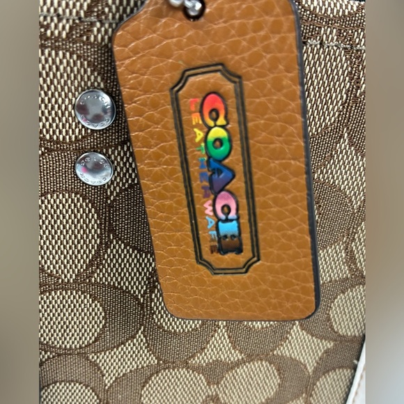 Coach Special Edition Dempsey Rainbow Carryall Bag and Wristlet. - Picture 16 of 16